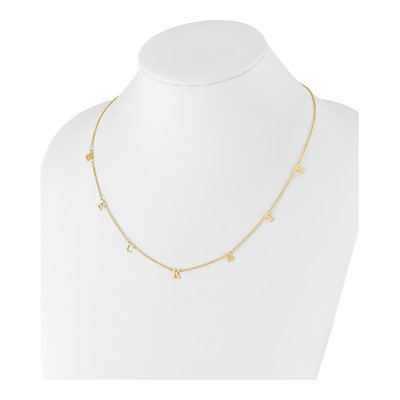 14K Yellow Gold Personalized Initials Necklace – view 3