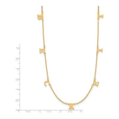 14K Yellow Gold Personalized Initials Necklace – view 4
