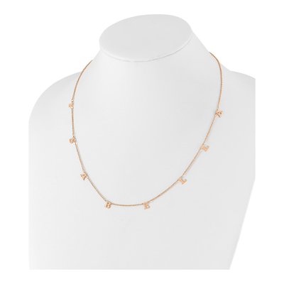 14K Rose Gold Personalized Initials Necklace – view 3