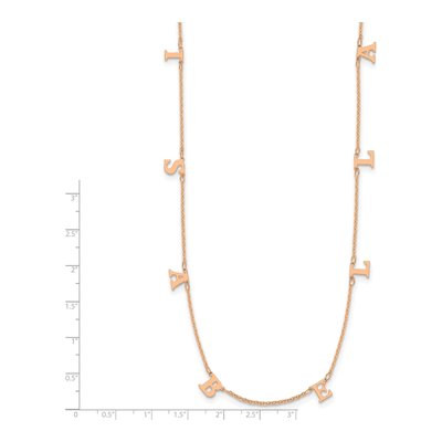 14K Rose Gold Personalized Initials Necklace – view 4