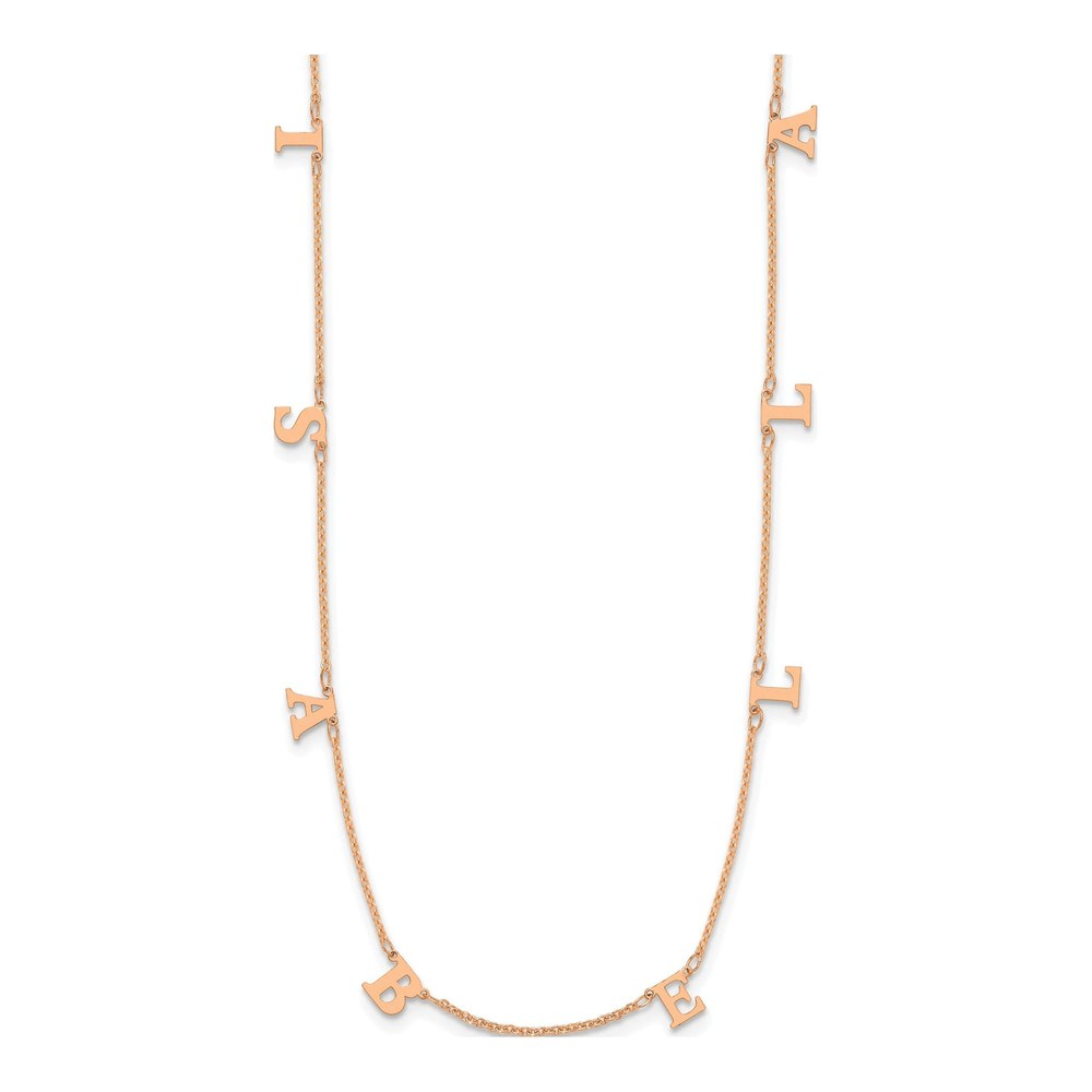 14K Rose Gold Personalized Initials Necklace