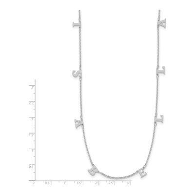 14K White Gold Personalized Initials Necklace – view 4