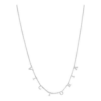 14K White Gold Personalized Initials Necklace – view 5