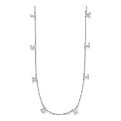 14K White Gold Personalized Initials Necklace