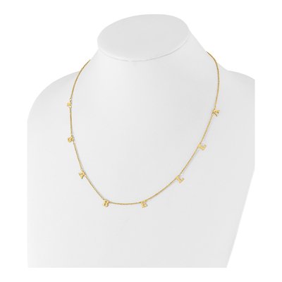 14K Yellow Gold Personalized Initial Necklace – view 3