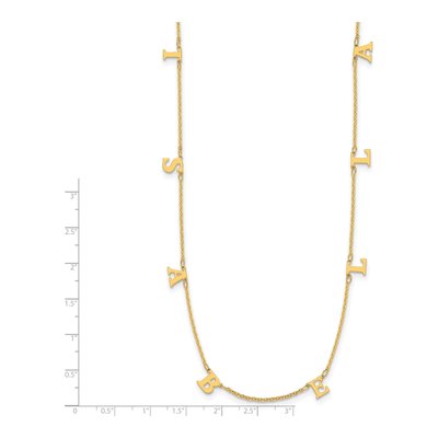 14K Yellow Gold Personalized Initial Necklace – view 4