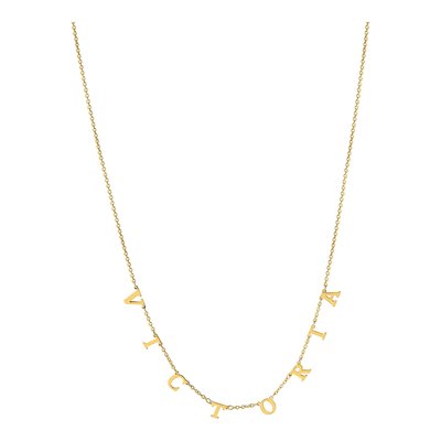 14K Yellow Gold Personalized Initial Necklace – view 5