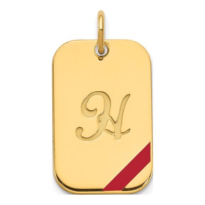 Gold-Plated Sterling Silver Dog Tag Charm