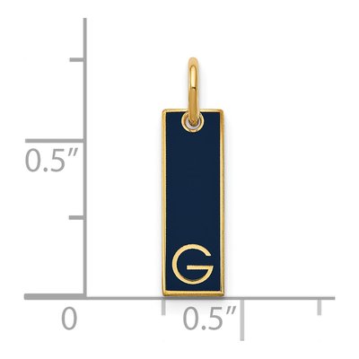 Gold-Plated Sterling Silver Small Initial Bar Charm – view 2