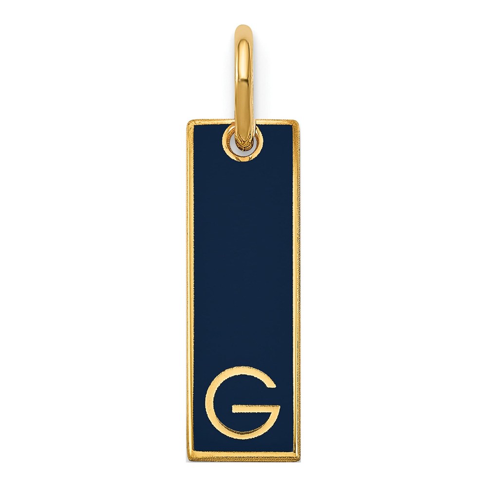 Gold-Plated Sterling Silver Small Initial Bar Charm