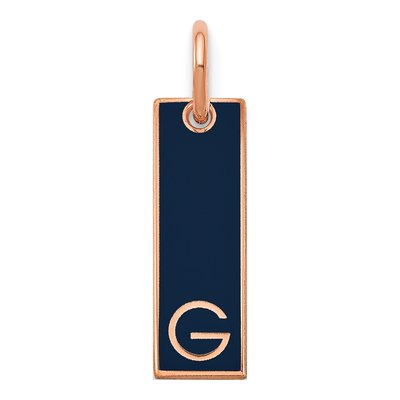 14K Yellow Gold Small Initial Bar Charm