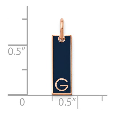 Rose Gold-Plated Sterling Silver Initial Bar Charm – view 2