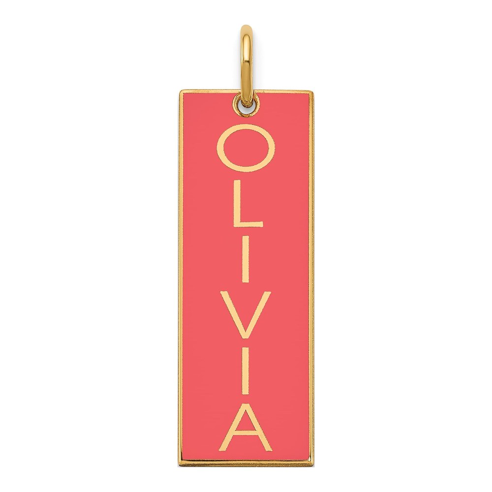 Gold-Plated Sterling Silver Personalized Name Bar Pendant