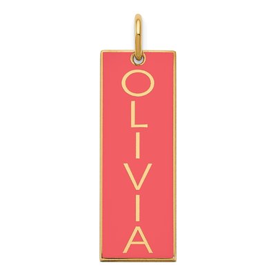 Gold-Plated Sterling Silver Personalized Name Bar Pendant