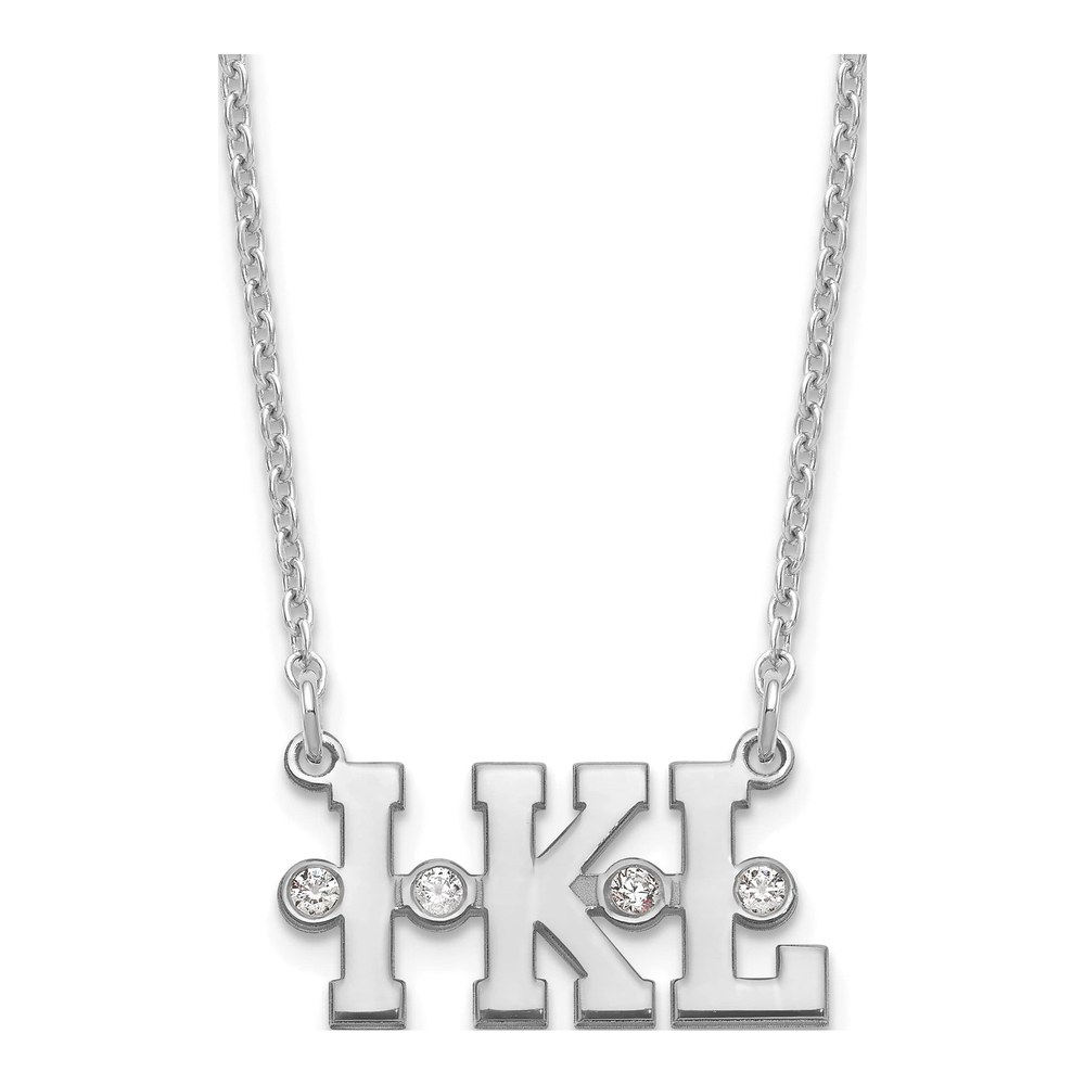 Personalized Sterling Silver Triple Initial Necklace