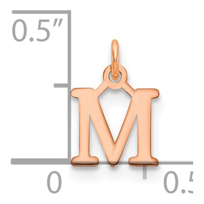 14K Rose Gold Cutout Letter M Pendant – view 2