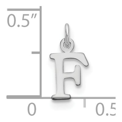 Sterling Silver Letter F Charm – view 3