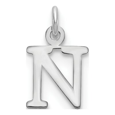 Sterling Silver Letter N Pendant