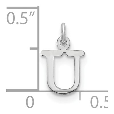 Sterling Silver Letter U Charm – view 2
