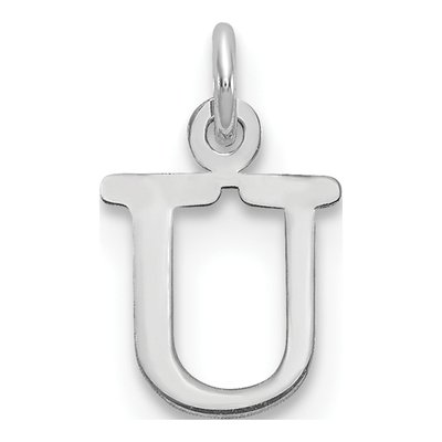 Sterling Silver Letter U Charm
