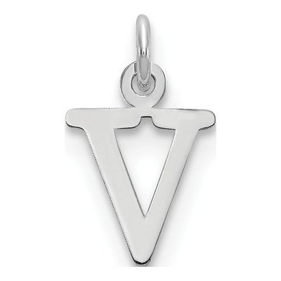 Sterling Silver Letter V Charm
