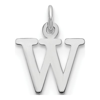 Sterling Silver Letter W Pendant