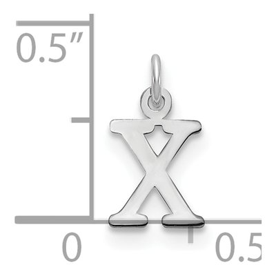 Sterling Silver Letter X Charm – view 2