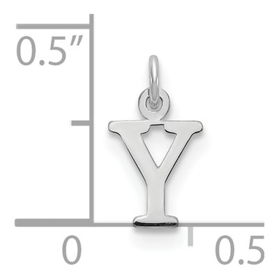 Sterling Silver Letter Y Pendant – view 2