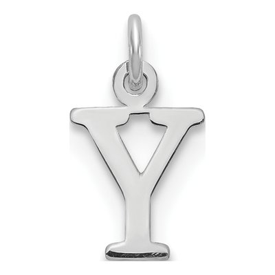 Sterling Silver Letter Y Pendant
