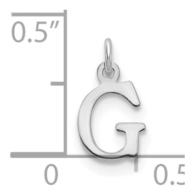 14K White Gold Cutout Letter G Pendant – view 3