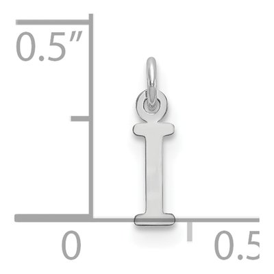 14K White Gold Cutout Initial I Pendant – view 3