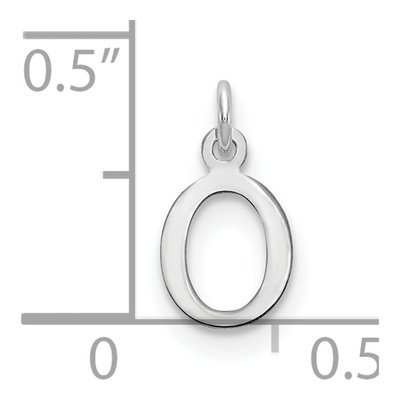 14K White Gold Cutout Letter O Pendant – view 3