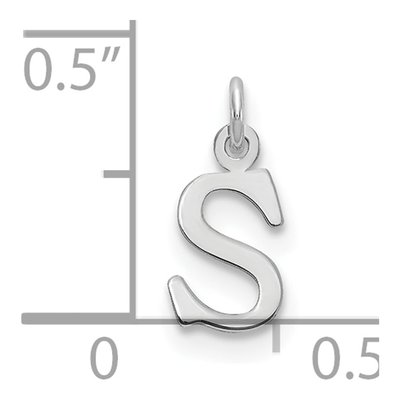 14K White Gold Cutout Letter S Pendant – view 3