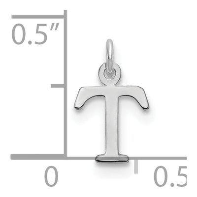 14K White Gold Cutout Letter T Pendant – view 3
