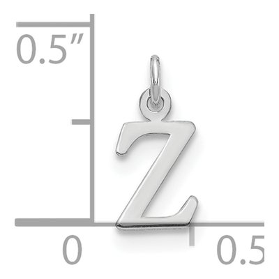 14K White Gold Cutout Letter Z Pendant – view 2