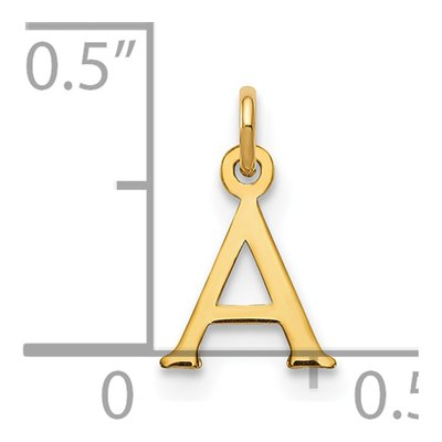 14K Yellow Gold Letter A Pendant – view 3