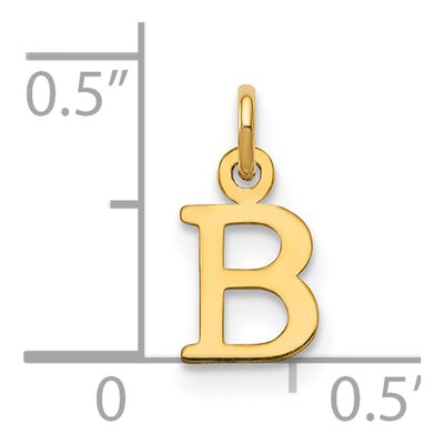 14K Yellow Gold Letter B Pendant – view 3
