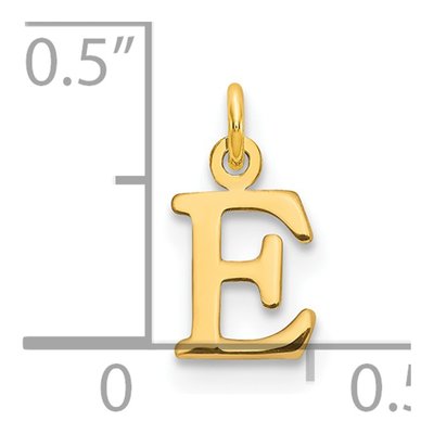 14K Yellow Gold Cutout Letter E Pendant – view 3