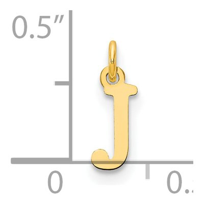 14K Yellow Gold Letter J Pendant – view 3