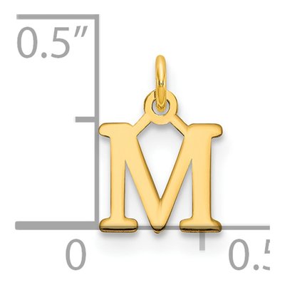 14K Yellow Gold Cutout Letter M Pendant – view 3