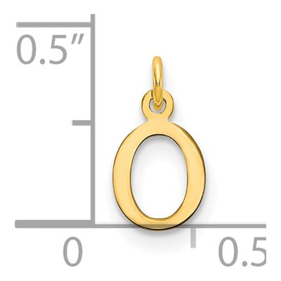 14K Yellow Gold Letter O Pendant – view 3