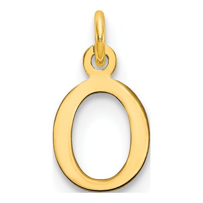 14K Yellow Gold Letter O Pendant