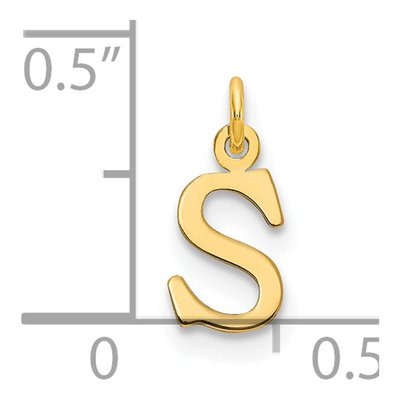 14K Yellow Gold Letter S Pendant – view 3