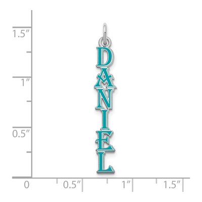 14K White Gold Personalized Name Plate Charm – view 2