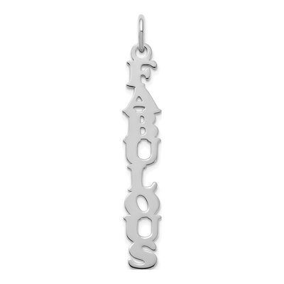 Sterling Silver Personalized Name Plate Charm