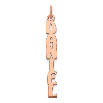 Rose Gold-Plated Sterling Silver Personalized Name Plate Charm