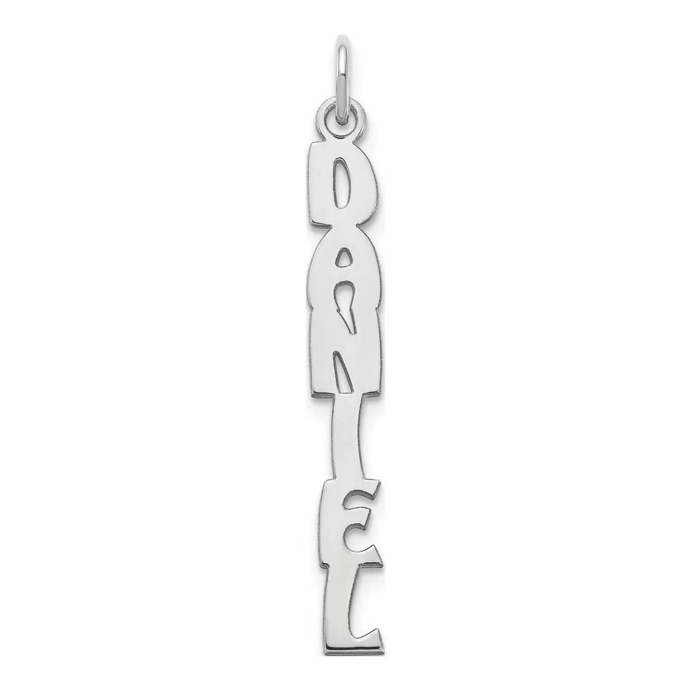 Sterling Silver/rhodium-Plated Hobo Extra Font Name Plate Charm Pendant