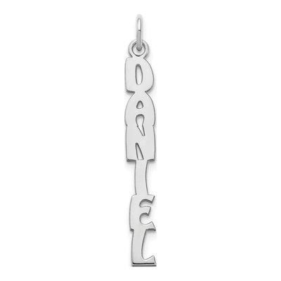 14K White Gold Personalized Name Plate Charm