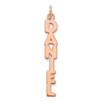 Rose Gold-Plated Sterling Silver Personalized Name Plate Charm