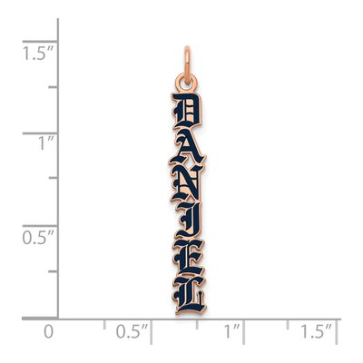 14K Rose Gold English Towne Name Plate Charm – view 2